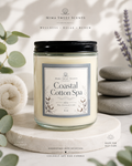  "Coastal Cotton Spa Candle by Mima Sweet Scents - Clean Fresh Coastal Scent 8oz"