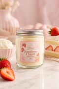 "Strawberry Cream Candle by Mima Sweet Scents - Sweet Indulgence Collection 8oz"